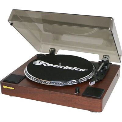 Tourne-disque vintage Roadstar TT-260SPK 3 Vitesses Bois RCA Tourne-disque vintage Roadstar TT-260SPK 3 Vitesses Bois RCA