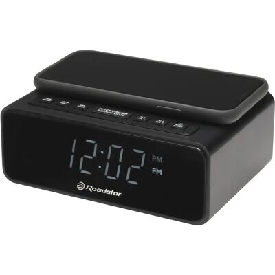 Roadstar CLR-700Qi Digitaler Wecker - Schwarz Roadstar CLR-700Qi Digitaler Wecker - Schwarz