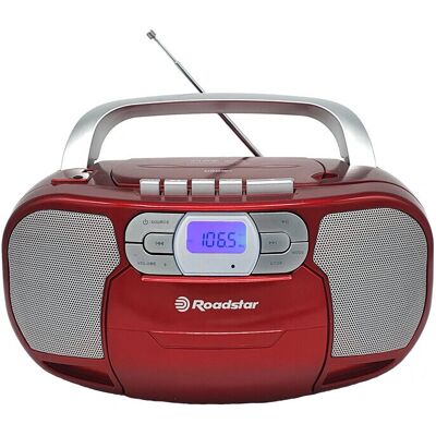 Portabelt stereosystem Roadstar RCR-4635UMPRD - FM, CD, MP3, USB, Kasett Portabelt stereosystem Roadstar RCR-4635UMPRD - FM, CD, MP3, USB, Kasett