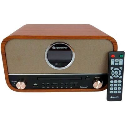 Roadstar Vintage Musiksystem - FM Radio, CD MP3, Bluetooth Roadstar Vintage Musiksystem - FM Radio, CD MP3, Bluetooth
