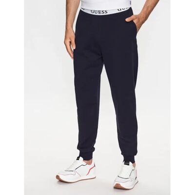 Guess Blauwe katoenen joggingbroek - Actieve kleding Guess Blauwe katoenen joggingbroek - Actieve kleding