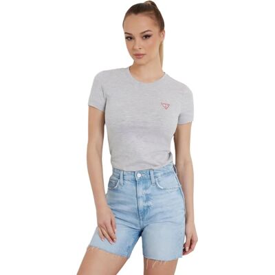 GUESS MINI TRIANGLE Grå Slim Fit T-shirt - Top GUESS MINI TRIANGLE Grå Slim Fit T-shirt - Top