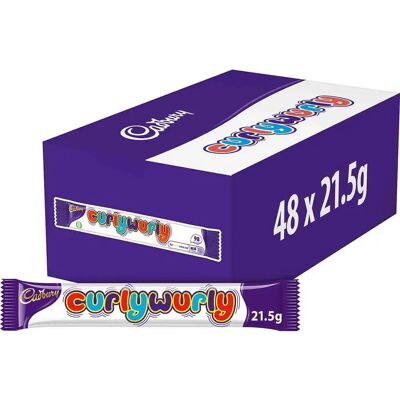 Cadbury - Curly Wurly - 21.5g - Case of 48 - Chocolate Bar Cadbury - Curly Wurly - 21.5g - Case of 48 - Chocolate Bar