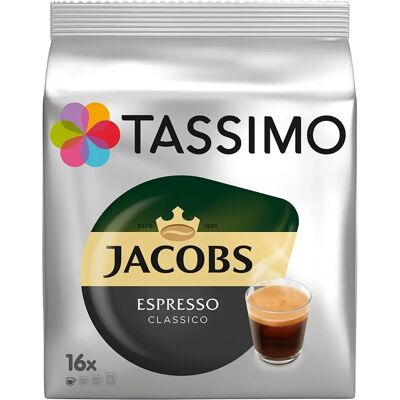 Capsules de café JACOBS ESPRESSO pour Tassimo - 16 unités - Publicité Capsules de café JACOBS ESPRESSO pour Tassimo - 16 unités - Publicité