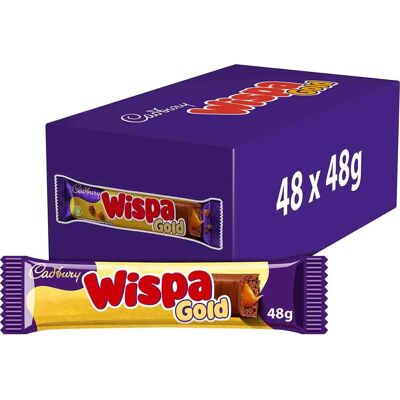 Cadbury - Wispa Gold Choc Bar - 48g - Pack 48 - Chocolate bar Cadbury - Wispa Gold Choc Bar - 48g - Pack 48 - Chocolate bar