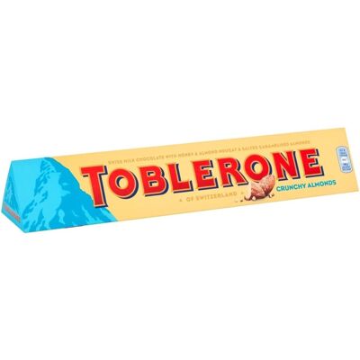 Barre Toblerone Amandes Croquantes Caramel Salé - Chocolat - Publicité Barre Toblerone Amandes Croquantes Caramel Salé - Chocolat - Publicité
