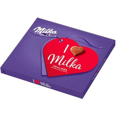 Pralinés au Chocolat Noisette Milka - Chocolat au Lait, Cacao Durable - Dessert - Publicité Pralinés au Chocolat Noisette Milka - Chocolat au Lait, Cacao Durable - Dessert - Publicité