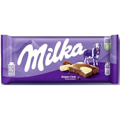 Milka - Happy Cow Milk Chocolate - 100 g - 23 Stücke - Schokoladen Milka - Happy Cow Milk Chocolate - 100 g - 23 Stücke - Schokoladen