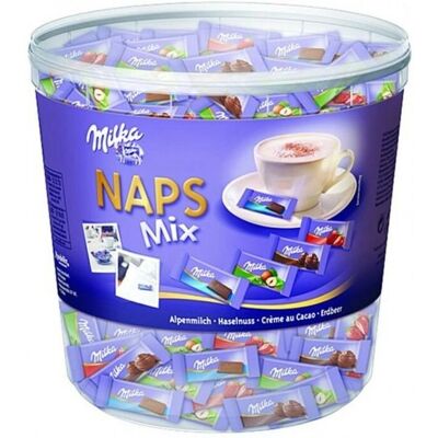 Milka Naps Chocolade Mix - 1kg, Verschillende Smaken Milka Naps Chocolade Mix - 1kg, Verschillende Smaken