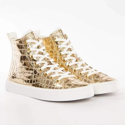 Guess Elga Gold Damen Sneaker - Bequeme synthetische Streetwear Guess Elga Gold Damen Sneaker - Bequeme synthetische Streetwear