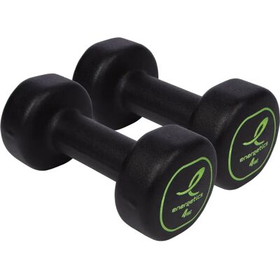 Energetics Neopreen Dumbbell - Unisex - Zwart/Geel - 2x2kg - Dumbbell voor Thuis Energetics Neopreen Dumbbell - Unisex - Zwart/Geel - 2x2kg - Dumbbell voor Thuis