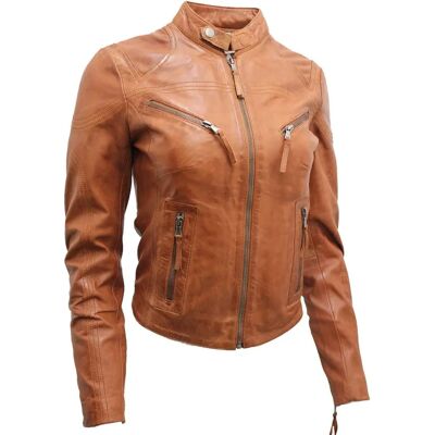 Infinity Motorjack Leren bruin Infinity Motorjack Leren bruin