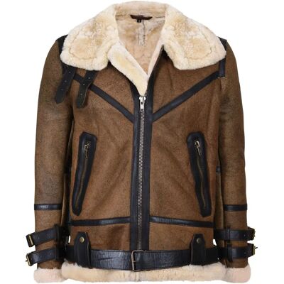 Infinity Leather B3 Shearling Sheepskin Aviator Jacke - Jacke Infinity Leather B3 Shearling Sheepskin Aviator Jacke - Jacke