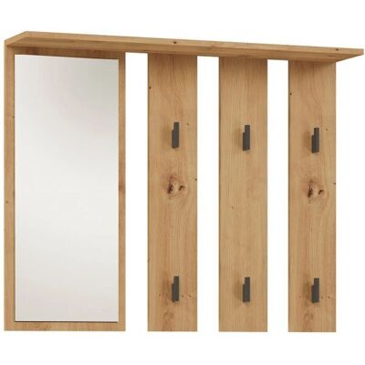 TOPESHOP Wall Coat Rack with Mirror - 6 Hooks - European Design TOPESHOP Wall Coat Rack with Mirror - 6 Hooks - European Design