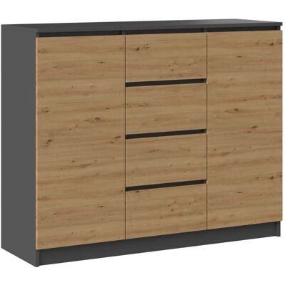 TOPESHOP Parme 140 - Comò moderno 2 ante + 4 cassetti - 97x140x40 cm TOPESHOP Parme 140 - Comò moderno 2 ante + 4 cassetti - 97x140x40 cm