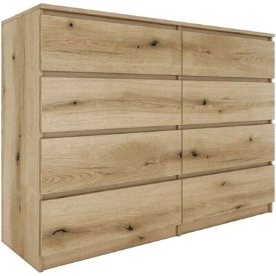 HUCOCO MILÁN Commode moderne 8 tiroirs - Commode - Publicité HUCOCO MILÁN Commode moderne 8 tiroirs - Commode - Publicité