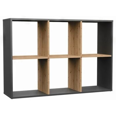 Topeshop Marion Modular Shelving - 6 Compartments - 110x30x75 cm Topeshop Marion Modular Shelving - 6 Compartments - 110x30x75 cm