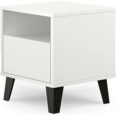 Topeshop Sonia - Mesilla de noche escandinava - 40x39x45.5cm - 1 cajón + 1 estante Topeshop Sonia - Mesilla de noche escandinava - 40x39x45.5cm - 1 cajón + 1 estante
