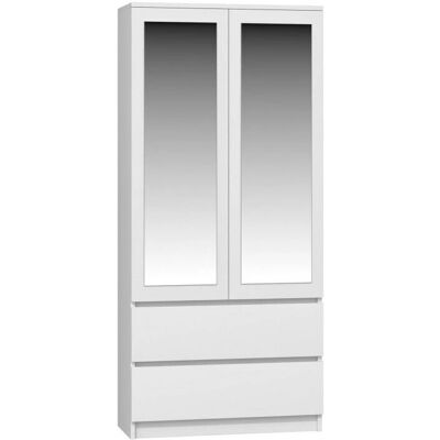 TOPESHOP Turin - Garde-robe moderne avec miroir - 90x50x180 - Publicité TOPESHOP Turin - Garde-robe moderne avec miroir - 90x50x180 - Publicité