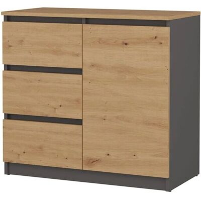 Topeshop Dunja - Aparador moderno - 80x40x75 cm - Calidad europea Topeshop Dunja - Aparador moderno - 80x40x75 cm - Calidad europea