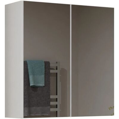 Armario de pared Sofya de Hucoco - 3 estantes, doble espejo - Almacenaje baño Armario de pared Sofya de Hucoco - 3 estantes, doble espejo - Almacenaje baño