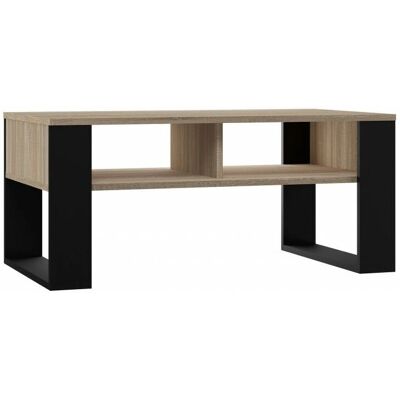 HUCOCO Aurea Nachttisch - Industriestil - 2 Regale HUCOCO Aurea Nachttisch - Industriestil - 2 Regale