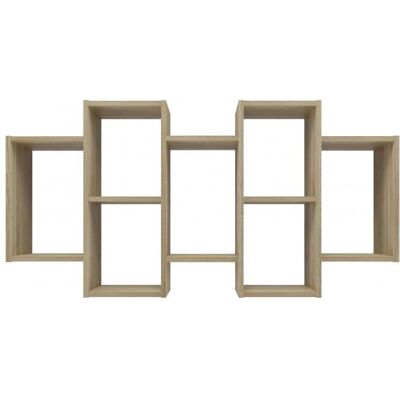 HUCoco Selma - Wall Shelf - 7 Niches - Sonoma HUCoco Selma - Wall Shelf - 7 Niches - Sonoma