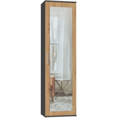 TOPESHOP Atara - Hall cupboard with large mirror - 180x50x35 cm - 2 shelves TOPESHOP Atara - Hall cupboard with large mirror - 180x50x35 cm - 2 shelves