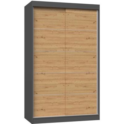 TOPESHOP PAOLO - Armario con 2 puertas correderas - 120cm - Diseño europeo moderno TOPESHOP PAOLO - Armario con 2 puertas correderas - 120cm - Diseño europeo moderno