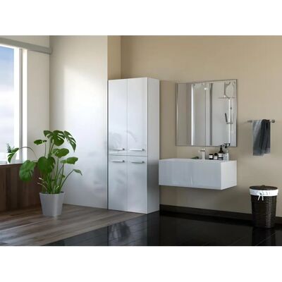 Hucoco Rory Meuble de Salle de Bain - Poignées Minimalistes - 174x60x30 - Mobilier de salle de bain - Publicité Hucoco Rory Meuble de Salle de Bain - Poignées Minimalistes - 174x60x30 - Mobilier de salle de bain - Publicité