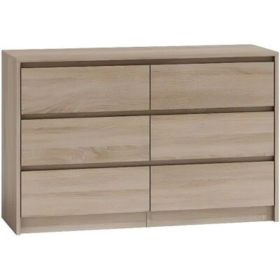 HUCoco Iris 120 Modern Dresser - Storage Cabinet with 6 Drawers HUCoco Iris 120 Modern Dresser - Storage Cabinet with 6 Drawers