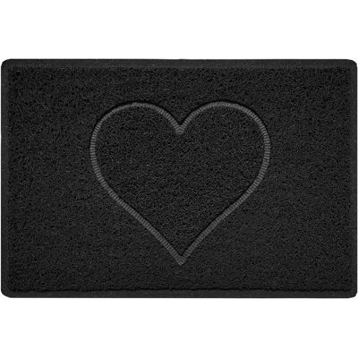 Nicoman - VC-DM-Embossed-HEART-75x44-BK - Door mat Nicoman - VC-DM-Embossed-HEART-75x44-BK - Door mat