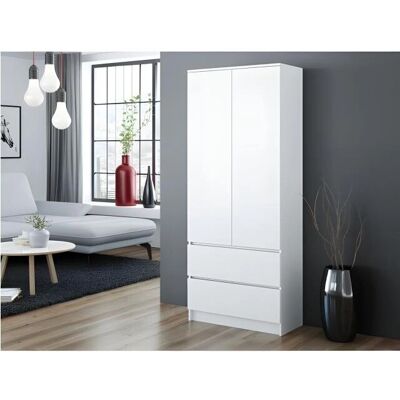 HUCOCO TURIN Armoire - Moderne, Durable, Facile à ouvrir - Publicité HUCOCO TURIN Armoire - Moderne, Durable, Facile à ouvrir - Publicité