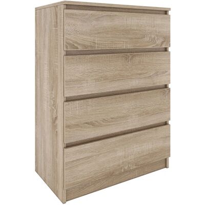 Hucoco Aster T4 - Commode moderne 4 tiroirs - 97x70x40 - Publicité Hucoco Aster T4 - Commode moderne 4 tiroirs - 97x70x40 - Publicité