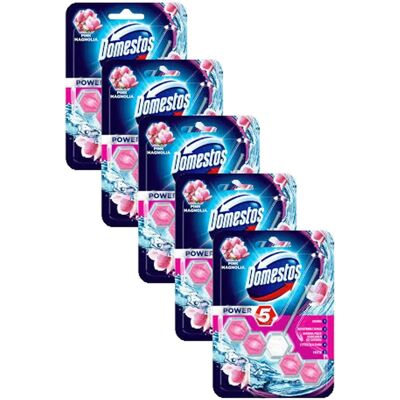 Domestos - Power 5 - Pink Magnolia - Toilet Block Domestos - Power 5 - Pink Magnolia - Toilet Block