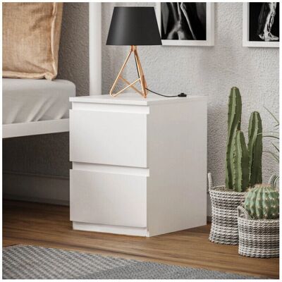 Carlton - Chest Of Drawers - Matt White - 2 Drawer - Cabinet Carlton - Chest Of Drawers - Matt White - 2 Drawer - Cabinet