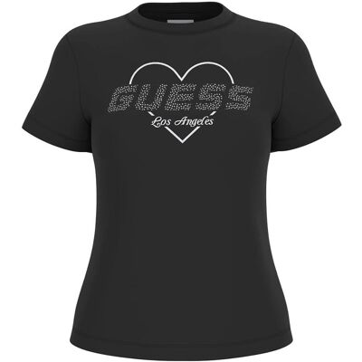 GUESS Schwarzes Logo Slim Fit T-Shirt GUESS Schwarzes Logo Slim Fit T-Shirt