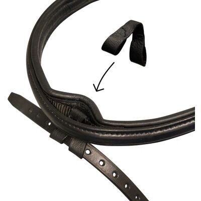 Stübben - Switch Magic Tack Trense und Kandare - Schwarz-Lack/Schwarz unterlegt - Bridle Stübben - Switch Magic Tack Trense und Kandare - Schwarz-Lack/Schwarz unterlegt - Bridle