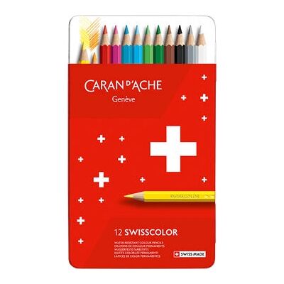 Caran d'Ache Model 1284.712 Assorted Colors Water-Resistant Color Pencils - Color Pencils Caran d'Ache Model 1284.712 Assorted Colors Water-Resistant Color Pencils - Color Pencils