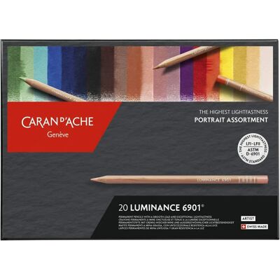 Caran d'Ache Luminance 6901 Wodoodporne Kredki - Zestaw do Portretów Caran d'Ache Luminance 6901 Wodoodporne Kredki - Zestaw do Portretów
