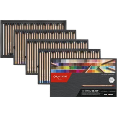 Caran d'Ache LUMINANCE 6901 - 100 odporne na światło kredek + 2 blendery - Darmowy manekin Caran d'Ache LUMINANCE 6901 - 100 odporne na światło kredek + 2 blendery - Darmowy manekin