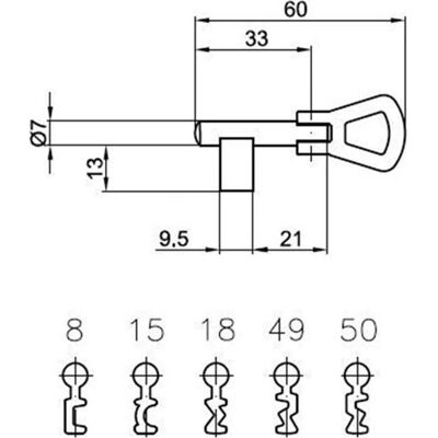 MSL - Klappringschlüssel 7251 - Schließzylinder - Türschloss - Lock cylinder MSL - Klappringschlüssel 7251 - Schließzylinder - Türschloss - Lock cylinder