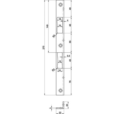 MSL - B-19421 - Hinge strike plate MSL - B-19421 - Hinge strike plate