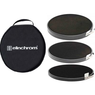 Elinchrom Kit Gitter Set, 21cm Bienenkorb Gitter, 30°-20°-12° Elinchrom Kit Gitter Set, 21cm Bienenkorb Gitter, 30°-20°-12°