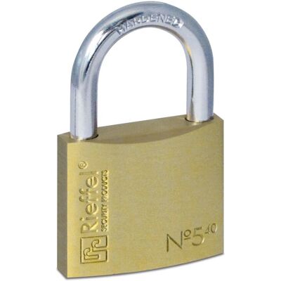 Rieffel - 5/40 SB - Latón - Llave única - Padlock Rieffel - 5/40 SB - Latón - Llave única - Padlock