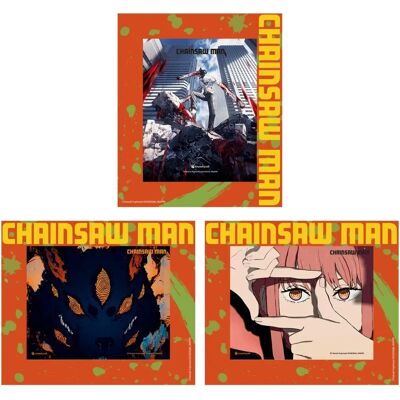 Sakami Merchandise Cartes encadrées à lenticules 3D Chainsaw Man - Pack de 3 - 17x13cm - Poster, Murale Sakami Merchandise Cartes encadrées à lenticules 3D Chainsaw Man - Pack de 3 - 17x13cm - Poster, Murale