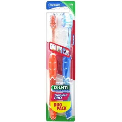 Brosse à dents G.U.M Technique PRO DUO 1528 - Hygiène bucco-dentaire - Publicité Brosse à dents G.U.M Technique PRO DUO 1528 - Hygiène bucco-dentaire - Publicité
