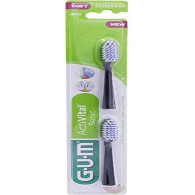 Sunstar Gum Activital Sonic Ersatz Elektrischer Bürstenkopf - 2 Einheiten Sunstar Gum Activital Sonic Ersatz Elektrischer Bürstenkopf - 2 Einheiten