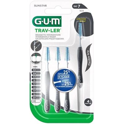 GUM Brossettes Interdentaires Trav-Ler 2,6mm - Lot de 4 GUM Brossettes Interdentaires Trav-Ler 2,6mm - Lot de 4