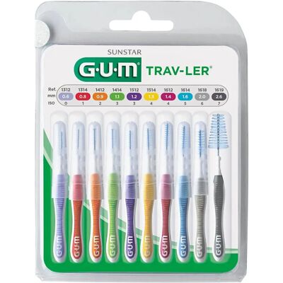 G.U.M Trav-Ler Interdentalbørster - 10 stk G.U.M Trav-Ler Interdentalbørster - 10 stk